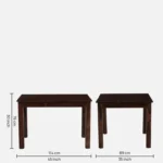 Heritage Solid Sheesham Wood 4 Seater Dining Table Set with Cushioned Chairs - Image 6