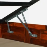 Solid wood bed with elegant headboard design - Image 5