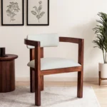 mall Sheesham Wood Arm chair In Provincial Teak Finish - Image 2