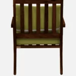 wilton Sheesham Wood Arm Chair In Green & Rustic Teak Finish Set Of 2 - Image 7