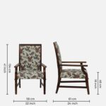 Siting Sheesham Wood Arm Chair In Provincial Teak Finish - Image 9