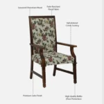 Siting Sheesham Wood Arm Chair In Provincial Teak Finish - Image 8
