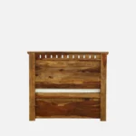 Porixa Solid Wood Single Bed for Home in Warm Walnut Finish - Image 6