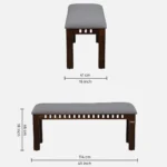 Vrusilla Sheesham Wood 6 Seater Dining Set In Provincial Teak Finish With Bench - Image 10