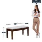Aelmora Solid Sheesham Wood Dining Table Set for 6 with Bench in Classic Finish - Image 2