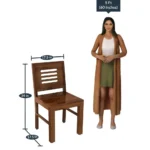 Dlvora Sheesham Wood 6 Seater Dining Set with Bench and Cushioned Chairs - Image 3