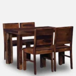 fistel Sheesham Wood 6 Seater Dining Set In Scratch Resistant Provincial Teak Finish With Bench - Image 5