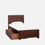 Orenova Minimal Wooden Single Bed Frame with Durable Structure in Natural Finish - Image 9