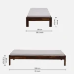 Erlina Premium Solid Wood Single Bed with Smooth Finish in Natural Tone for Bedroom - Image 4