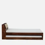 Rlvani Sheesham Wood Single Bed with Smooth Edges in Honey Oak Finish for Modern Homes - Image 3