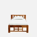 Aonlora Wooden Single Bed with Elegant Appearance and Strong Base in Natural Tone - Image 4