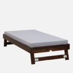 Denvio Wooden Single Bed in Dark Wenge Finish with Durable Build - Image 6