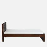 Lorixa Solid Wood Single Bed in Rich Walnut Tone - Image 3
