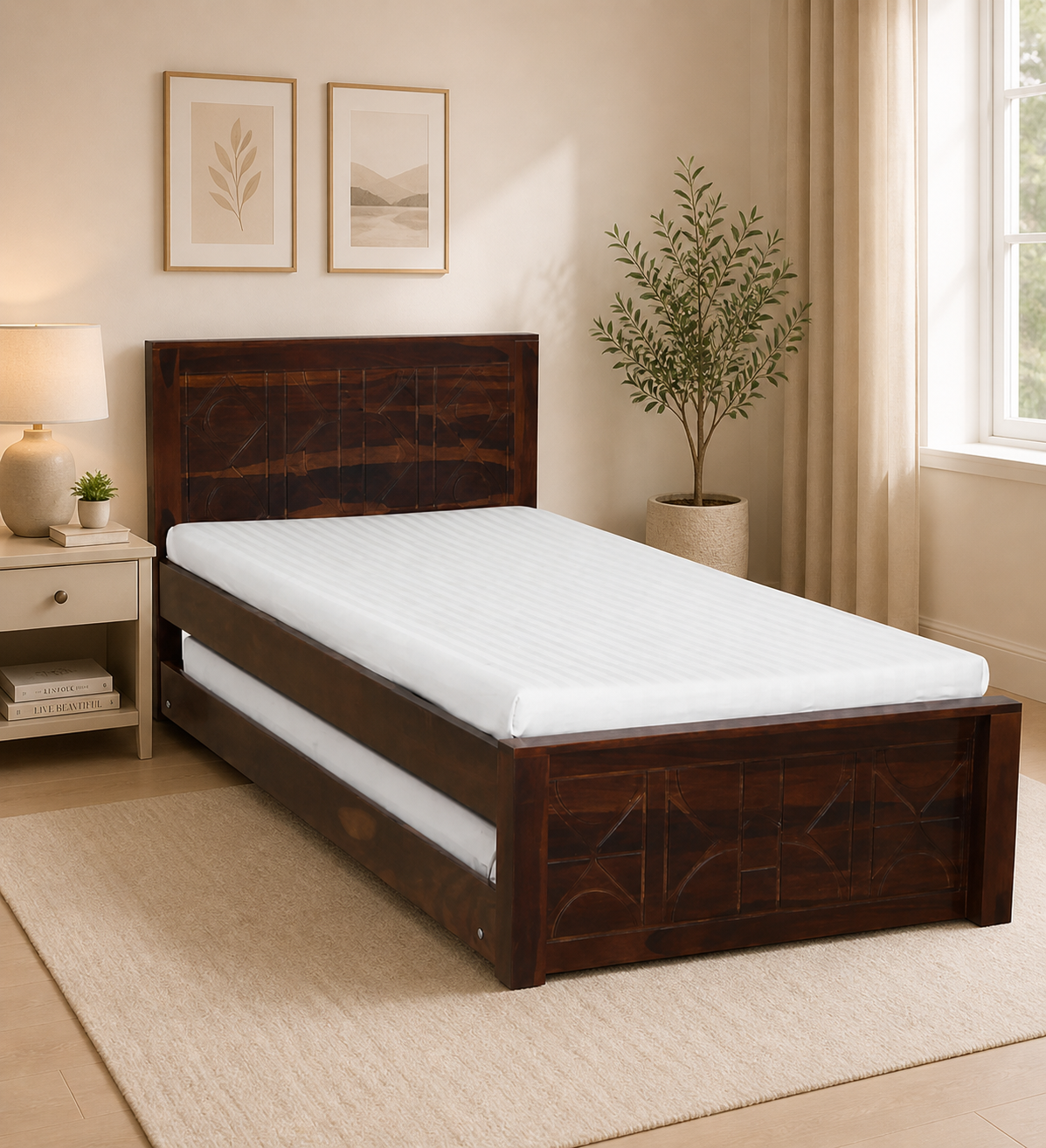 Qalvora-Wooden-Single-Bed-with-Strong-Base-in-Natural-Finish-classic-wood-7.webp Qalvora Wooden Single Bed with Strong Base in Natural Finish - Image 1