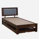 Oelmora Solid Wood Single Bed with Minimalist Design and Smooth Finish - Image 10