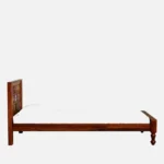 Wenvora Solid Sheesham Wood Single Bed in Premium Natural Finish - Image 3