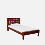 Wenvora Solid Sheesham Wood Single Bed in Premium Natural Finish - Image 8