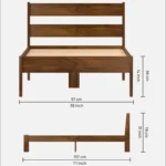 Soverb Single Size Bed In Brown Maple Colour - Image 2