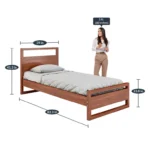 Ava Sheesham Wood Single Bed In Provincial Teak Finish - Image 5