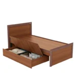 Huren Sheesham Wood Single Bed In Honey Oak Finish With Trundle - Image 5