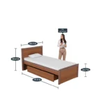 Huren Sheesham Wood Single Bed In Honey Oak Finish With Trundle - Image 7