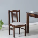 Nain Sheesham Wood Dining chair in Provincial Teak finish (SET OF 2) - Image 4