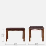 lolvira Solid Wood Dining Table in Pure Natural Essence Finish - Image 3