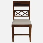 kroump Sheesham Wood Dining Chair In Provincial Teak Finish (Set Of 2) - Image 6