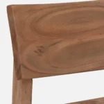 Zehan Acacia Wood Dining Chair in Natural Finish(SET OF 2) - Image 9