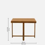 Oeltrona Sheesham Wood Dining Table Set in Warm Natural Tone with Smooth Finish - Image 2