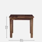 Servixa Solid Wood 6 Seater Dining Table in Natural Grain Finish for Modern Homes - Image 6
