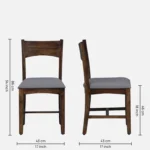 Ylara Solid Sheesham Wood 4 Seater Dining Table in Natural Teak Finish - Image 10