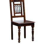 Spacewood Aptima 4 Seater Dining Table in Classic Walnut & White Finish - Image 2