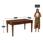 Jrenvia Solid Wood Dining Table in Forest Natural Finish - Image 3