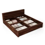 Takvera Sheesham Wood Storage Bed in Warm Natural Tone - Image 5