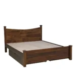 Sravena Sheesham Wood Storage Bed in Natural Rustic Tone - Image 3