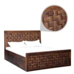Wuvora Solid Wood Storage Bed in Soft Natural Finish - Image 2
