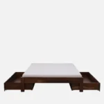 Marnixa Sheesham Wood Storage Bed in Earthy Wood Finish - Image 4