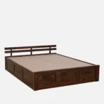Qrexora Solid Wood Storage Bed in Forest Grain Texture - Image 3