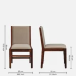 Nain Sheesham Wood Dining Chairs In Honey Oak Finish (SET OF 2) - Image 3