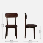 Nain Sheesham Wood Dining Chairs In Provincial Teak Finish (SET OF 2) - Image 3