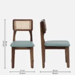 Nain Sheesham Wood Dining Chairs In Scratch Resistant Provincial Teak Finish (SET OF 2) - Image 3