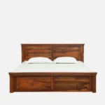 Rerona Contemporary Storage Bed with Upholstered Backrest and Hydraulic Storage - Image 8