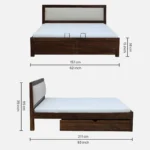 Fspen Contemporary Queen Size Storage Bed with Premium Cushion Headboard - Image 5