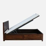 Casper Contemporary Wooden Storage Bed with Hydraulic Lift and Soft Cushion Headboard - Image 2