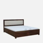 Gslo Premium Bed with Spacious Storage and Elegant Walnut Finish - Image 6