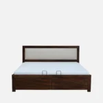Gslo Premium Bed with Spacious Storage and Elegant Walnut Finish - Image 9