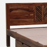 Iavana Premium Hydraulic Bed with Spacious Box Storage in Dark Walnut Finish - Image 2
