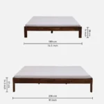 Gasavelle Natural Oak Finish Platform Bed for Contemporary Living Spaces - Image 4