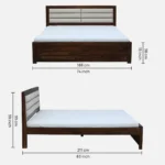 Zelcrona Luxury Wooden King Size Bed for Sophisticated Bedroom Decor - Image 3
